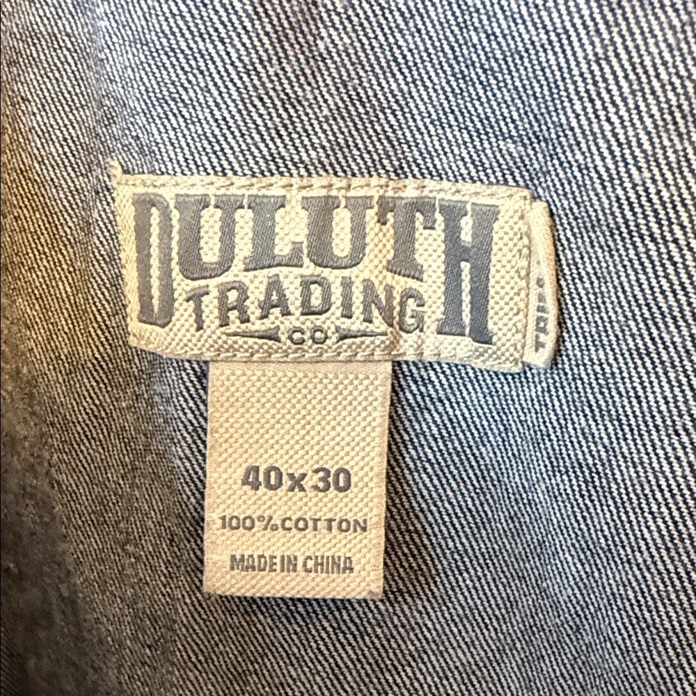 Duluth Trading Co Relaxed Fit Dark Blue Jeans - 40x30 - Picture 5 of 5